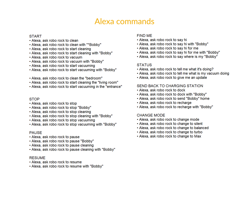 The Alexa voice commands for the Roborock Q7 Max are clearly displayed.